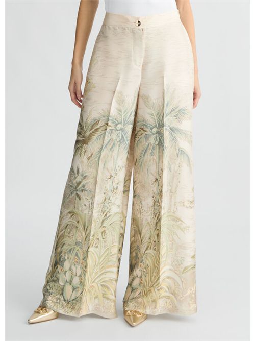 Pantaloni a palazzo in twill LIU JO | CA5353TS531/M9265
